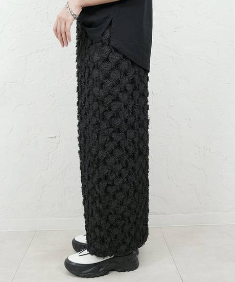 Fringe jacquard tight skirt