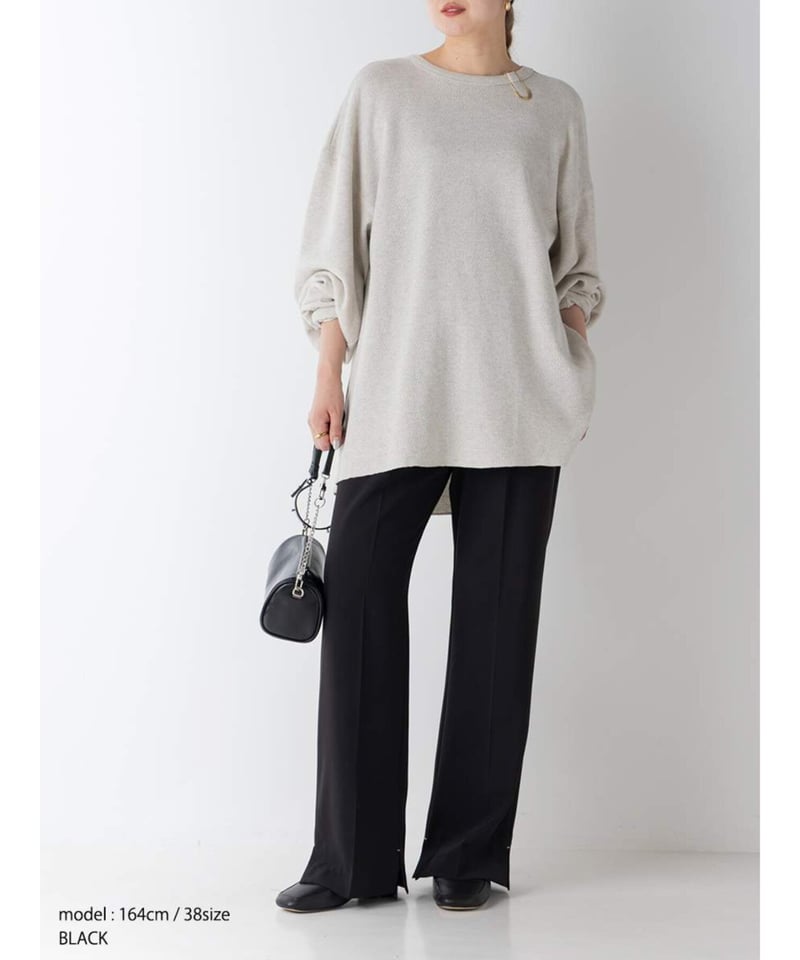 YENN】 ご予約 SIDE SLIT SLACKS 低身長sizeあり！ | selec