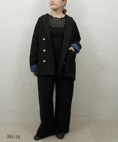 【CYAN tokyo×Liren別注】低身長size！Square pocket fleece wide pants