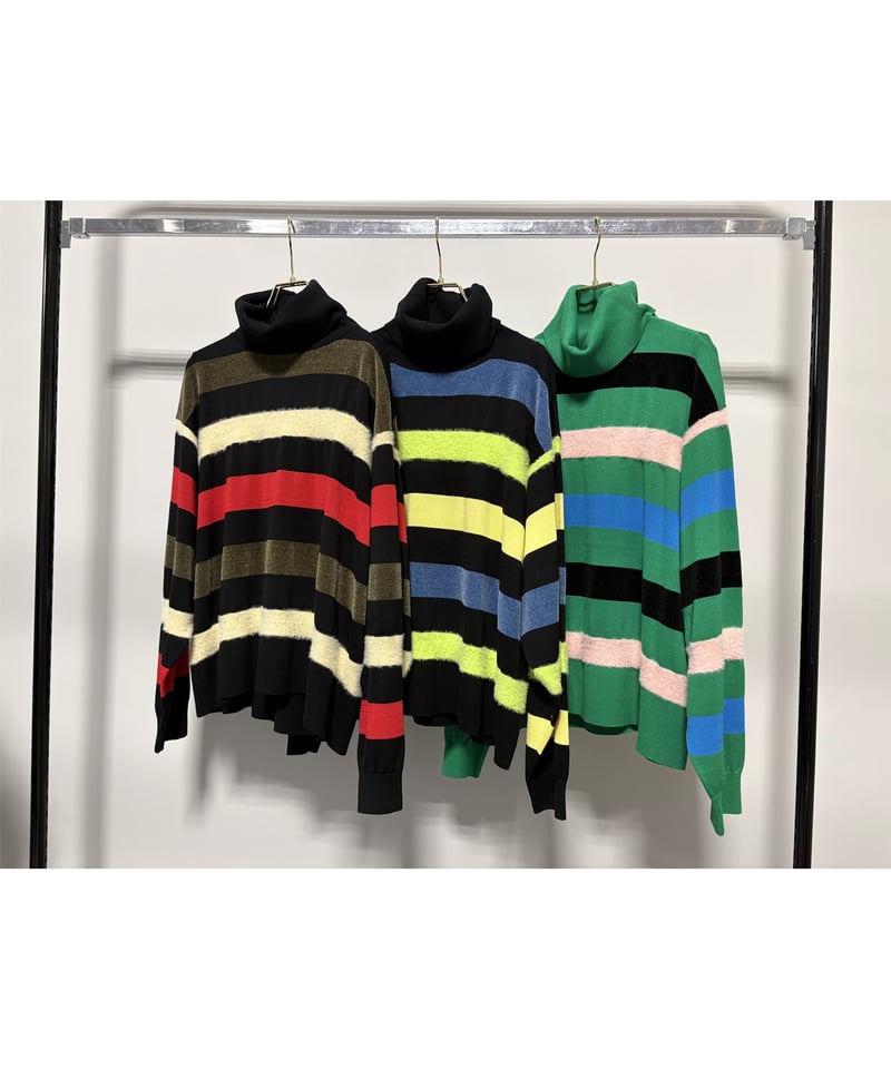 MARGAUX VINTAGE】 ご予約 異素材ボーダータートルニット | select