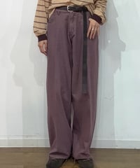 【PRIORITY】　ご予約 バレルレッグカラーパンツ