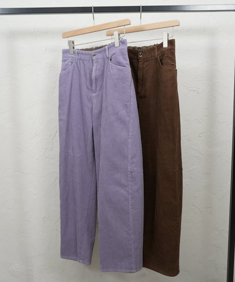 Corduroy curve pants