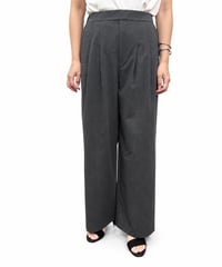 【siro delabonte】　ご予約 Stripe tuck straight pants