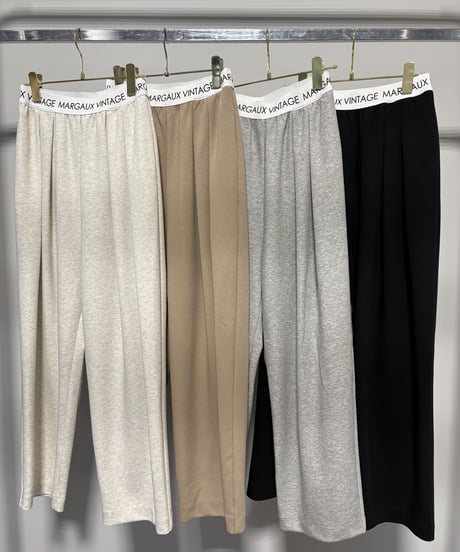 【MARGAUX VINTAGE】　ご予約  ロゴウエストタックパンツ