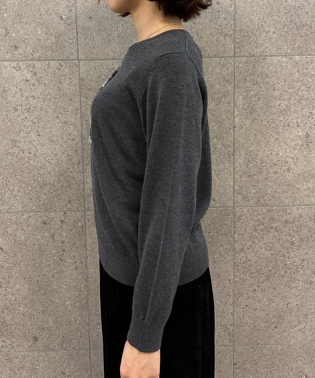 【ROSIEE】　ご予約 数量限定　フレンチブルドッグ柄インターシャKnit