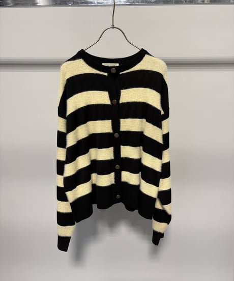 【MARGAUX VINTAGE】　ご予約  異素材ボーダークルーカーディガン
