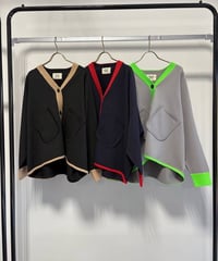 【MARGAUX VINTAGE】　ご予約 バイカラーVネックカーディガン