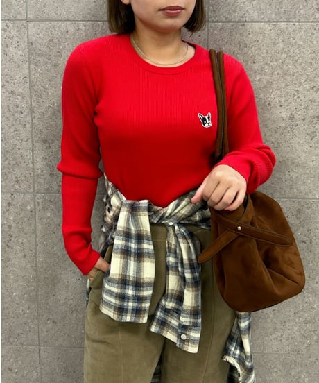 【ROSIEE】　ご予約 数量限定前後ワッペン風刺繍Knit
