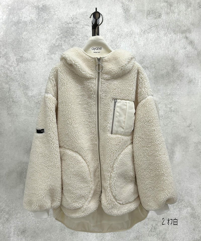 ayane】 ご予約 フーディボアブルゾン | select shop Liren