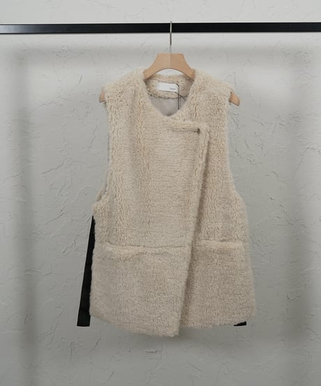 Curly boa vest