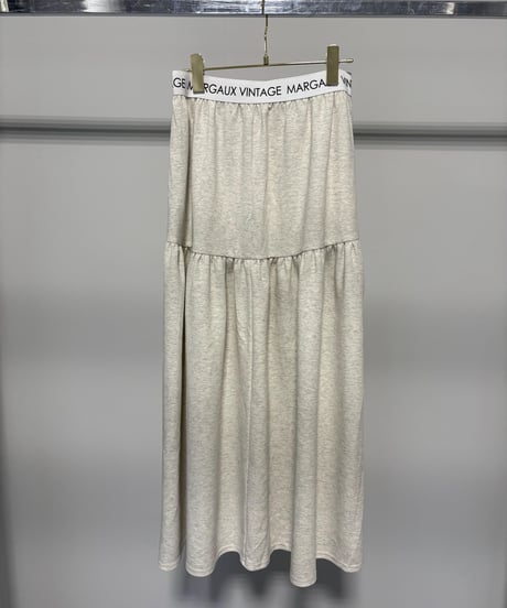 【MARGAUX VINTAGE】　ご予約  ロゴウエストギャザースカート