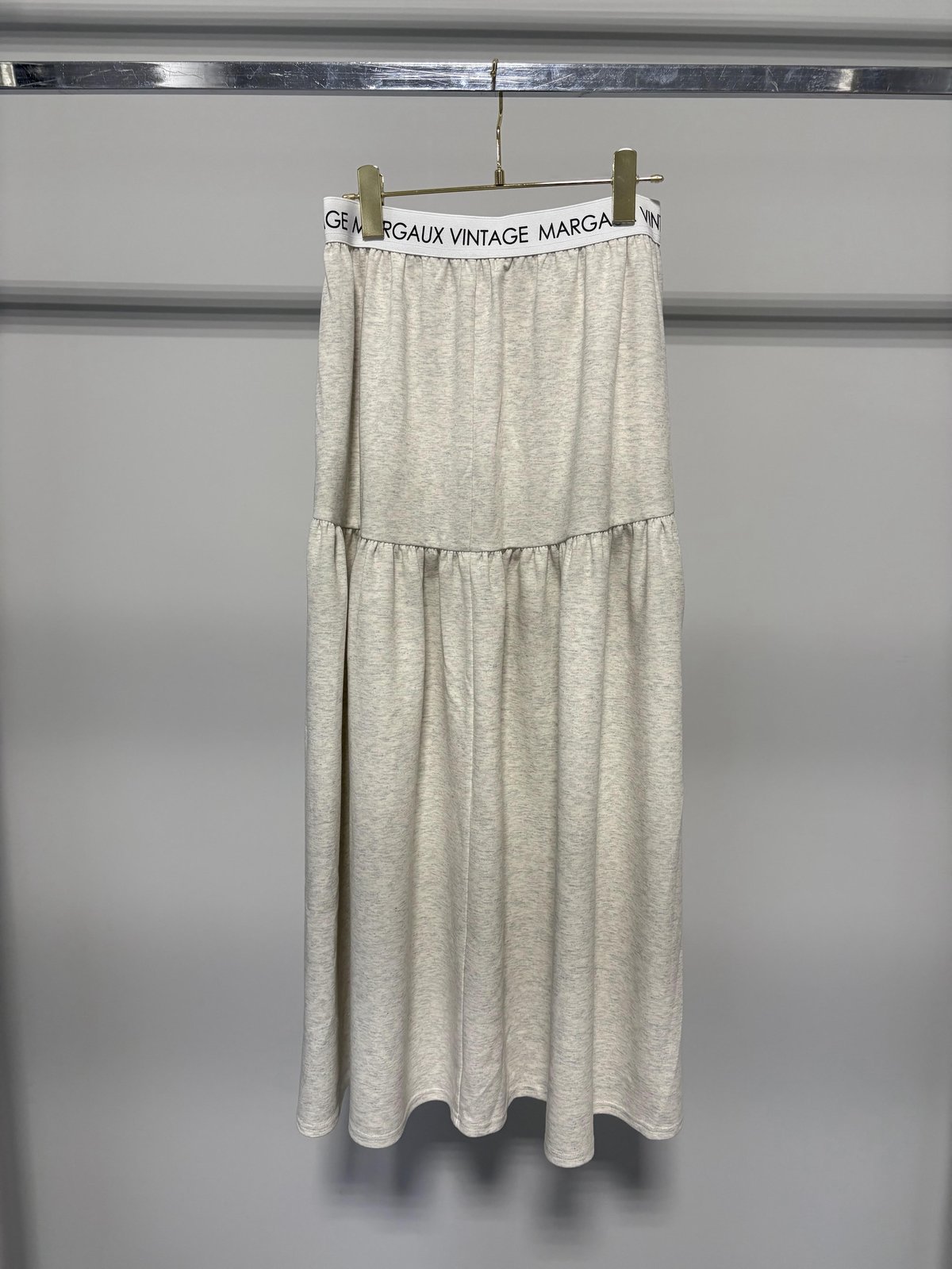 MARGAUX VINTAGE】 ご予約 ロゴウエストギャザースカート | select