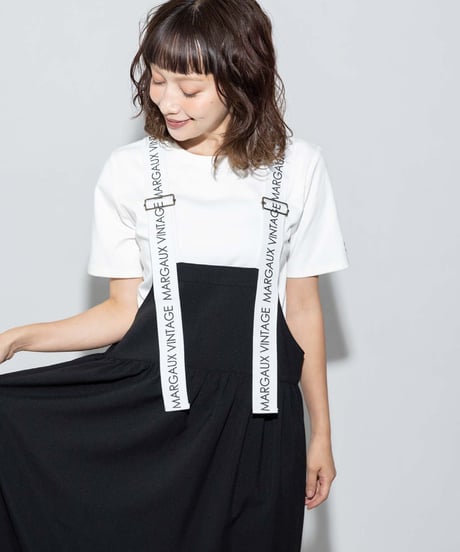 【MARGAUX VINTAGE】　ご予約 ロゴストラップスカート