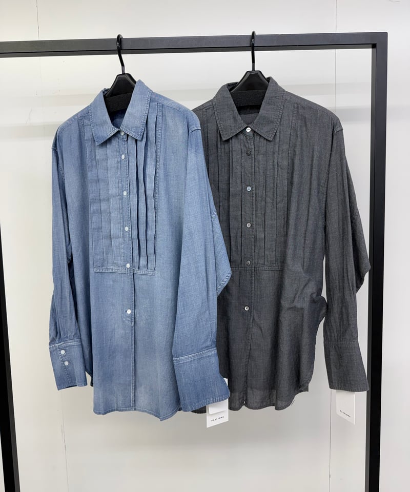 PASSIONE】 タックデニムシャツ | select shop Liren