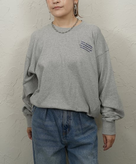 Bio sweat embroidery pullover