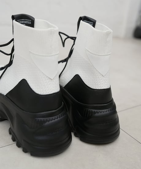 Mesh-knit High-Top Chunky Boots【ラスト1.2点】
