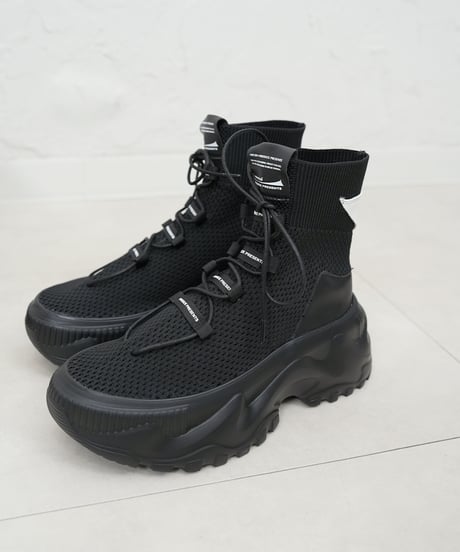 Mesh-knit High-Top Chunky Boots【ラスト1.2点】