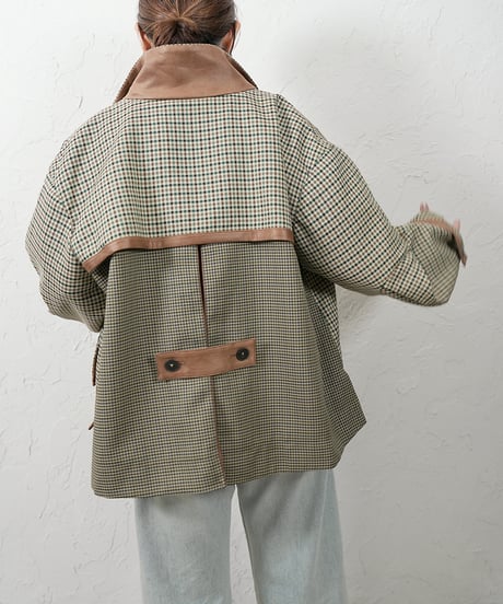 Fake leather docking Jacket【ラスト1点】