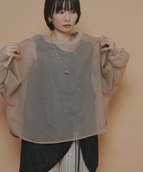 【cyan_tokyo】　ご予約 シアーリップルリブTOPS