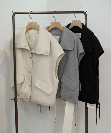 【cafune】　ご予約  melton jersey stand vest