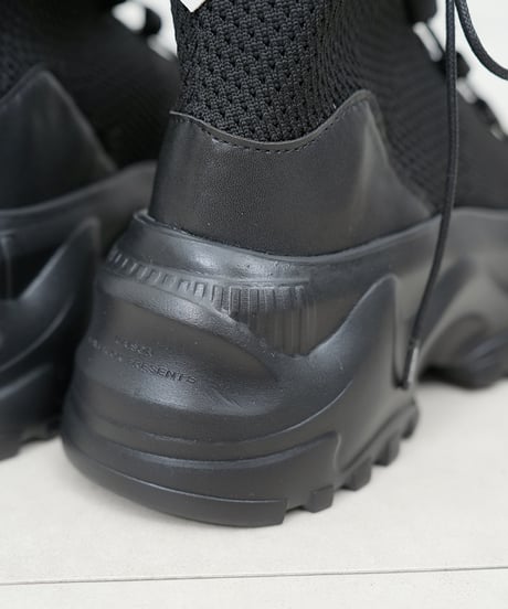 Mesh-knit High-Top Chunky Boots【ラスト1.2点】