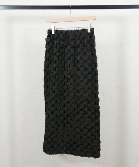 Fringe jacquard tight skirt