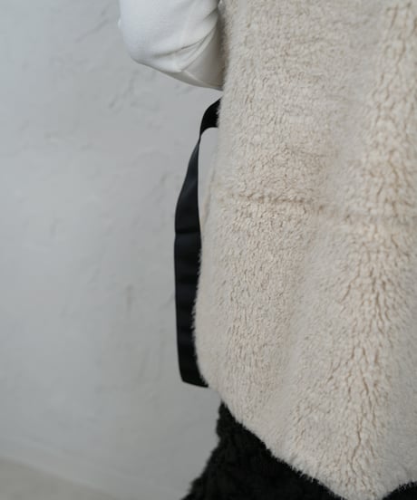 Curly boa vest