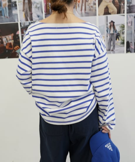 【Le Melange】　ご予約 BOREDER JERSEY ロングTシャツ