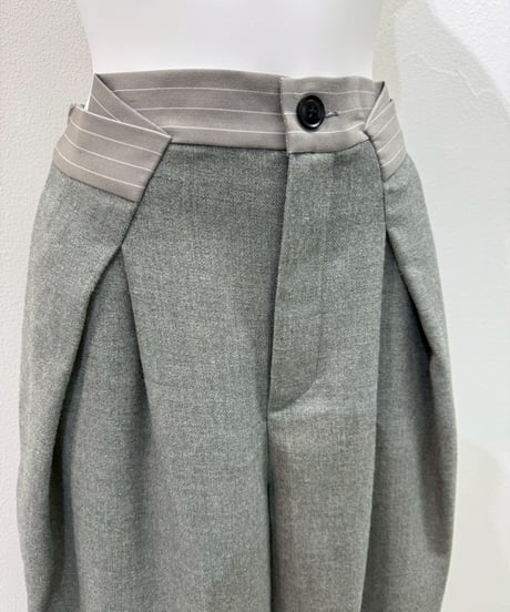 【CYAN tokyo】　ご予約  "Liren低身長別注size" タックベルトウーリーワイド