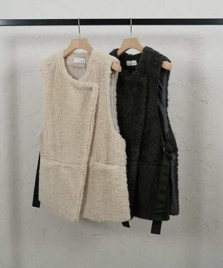 Curly boa vest