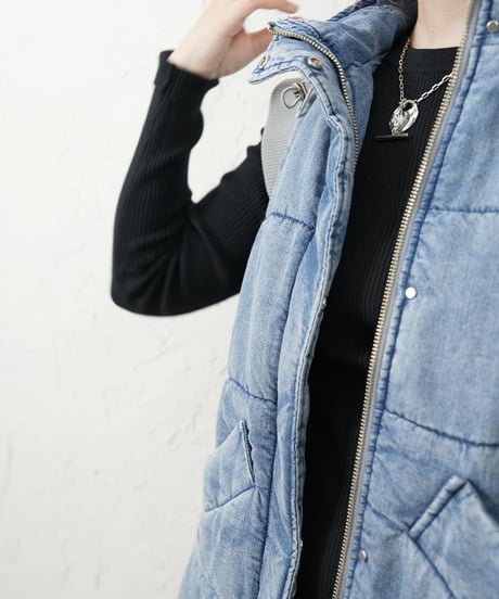 Denim×Boa padding　vest