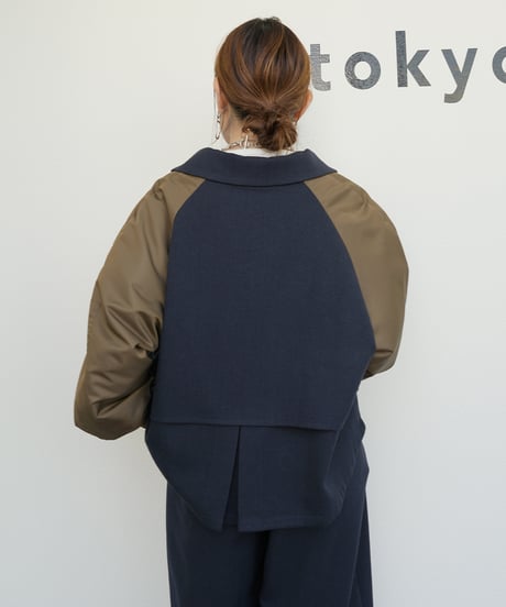 【CYAN tokyo】　ご予約  ミリタリースリーブショートブルゾン