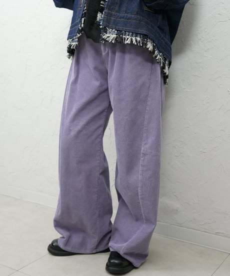 Corduroy curve pants