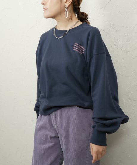 Bio sweat embroidery pullover
