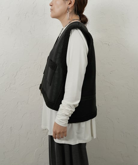 Back over mouton vest 【ラスト1点】