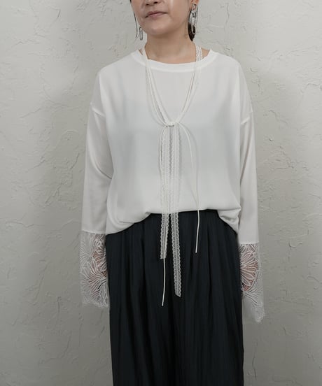 Sheer TEE　カフスレース　付属リボン付き　残り僅か！