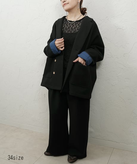 【CYAN tokyo×Liren別注】低身長size！Square pocket fleece wide pants