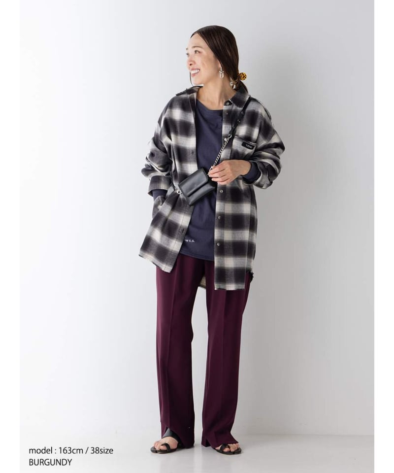 YENN】 ご予約 SIDE SLIT SLACKS 低身長sizeあり！ | selec