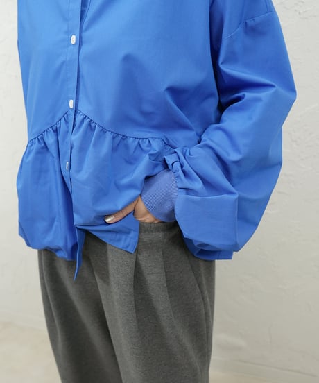 Gather balloon shirt