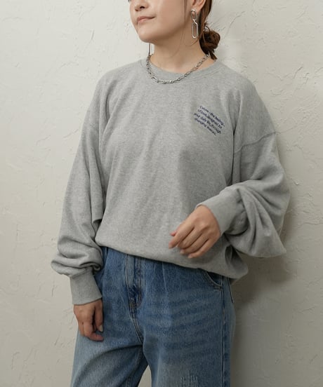 Bio sweat embroidery pullover