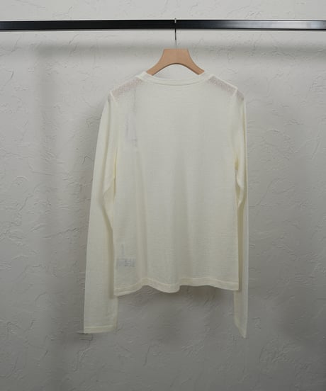 See-through jacquard　longsleeve Tshirt
