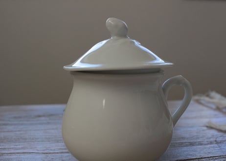 FranceAntiqueクリームポット【ポ・ア・クレム】ポーセレン白磁器 (数量4)