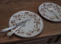 【ペア販売】Creil et Montereau デザートプレート・マロンカラー Mignardise