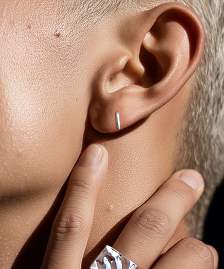 Twig pierced earring