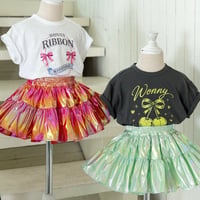 Wonny Ribbon【予約】Aurora skirt (aurora red peach/aurora mint) 《送料無料・セット割対象》