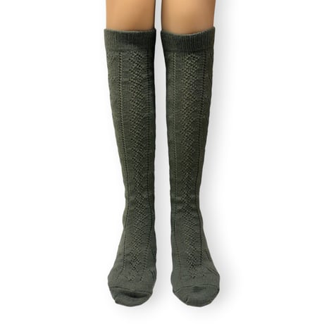Eyelet Knee High Socks/babaco