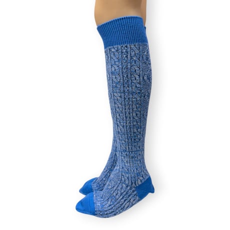 Melange Cable Knee High Socks/babaco