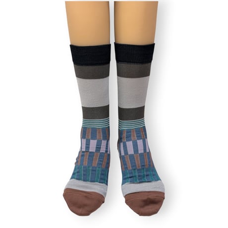 BORDER STRIPE SOCKS/TRICOTÉ