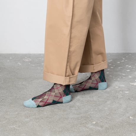 ARGYLE PATTERN SOCKS/TRICOTÉ