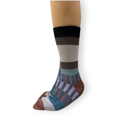 BORDER STRIPE SOCKS/TRICOTÉ